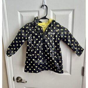 DKNY Girls Navy Floral Print Raincoat‎ Size 24M